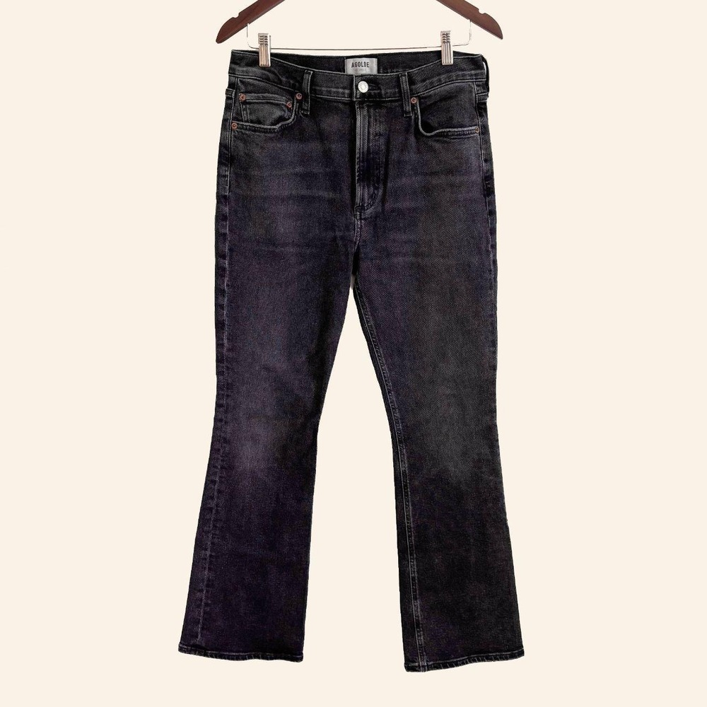 AGOLDE High Rise Bootcut Jeans – Washed Black – Size 29